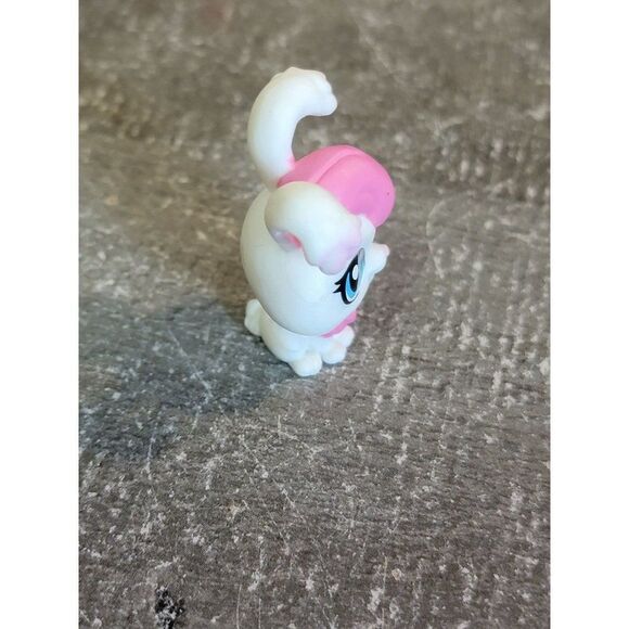 LPS pink white bunny mini Littlest Pet Shop toy figure - Picture 2 of 5